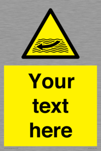 Custom Warning strong river flows